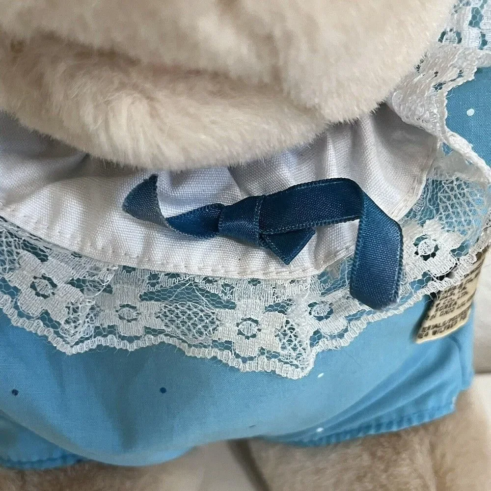 Vintage Applause Wilfred Pig Plush Stuffed Animal 1980s Blue Outfit Piggy 11